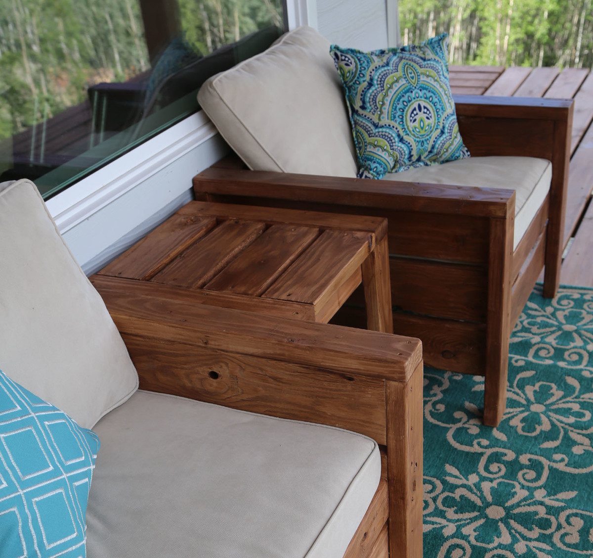 stylish diy wood patio furniture plans free download